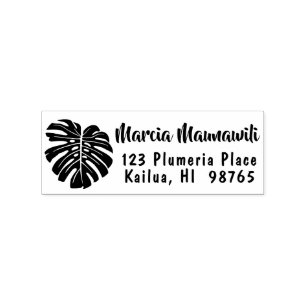 Endereço de Devolução Havaiano Carimbo Monstera Le