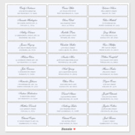 Endereço de nomes de convidados azuis. Etiquetas d