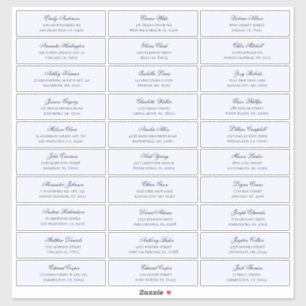 Endereço de nomes de convidados azuis. Etiquetas d