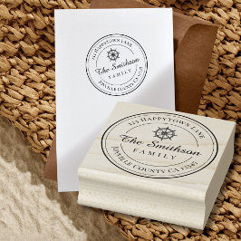 Endereço de retorno da família náutica Carimbo de