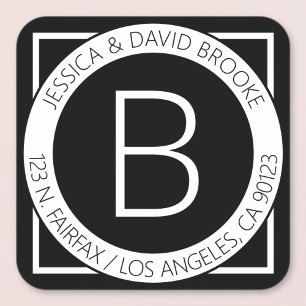 Endereço do remetente ou etiqueta de vista modern