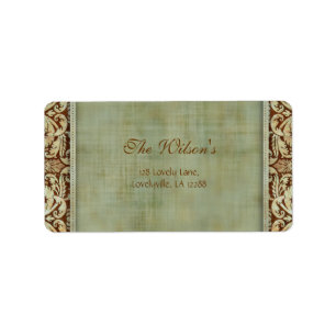 Endereço elegante 2 da etiqueta do casamento tema