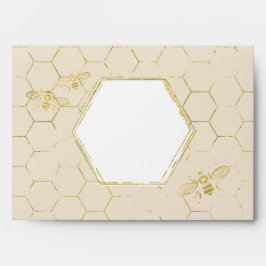 Endereço Personalizado do Padrão Dourado da Abelha