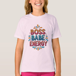 Energia de Boss Babe – Camiseta Pink Power