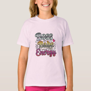 Energia de Chefe Babe – Camiseta Rosa Poderosa
