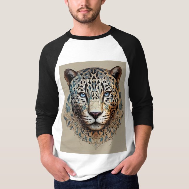 Energia Fractal: Camisa Geométrica Jaguar. (Frente)