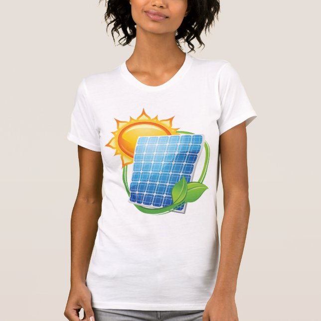 Energia solar alimenta t-shirt (Frente)