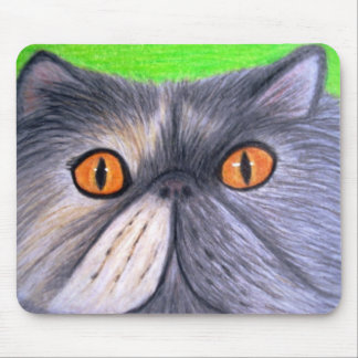 Enevoado o gato persa cinzento Mousepad