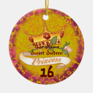 Enfeite 16 princesa ornamentos personalizados de a