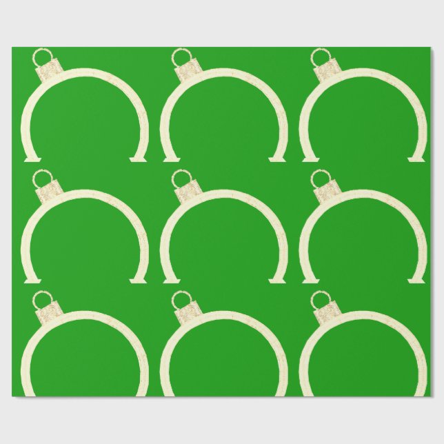 Enfeite Amarelo Papel de embrulho verde (Aberto)