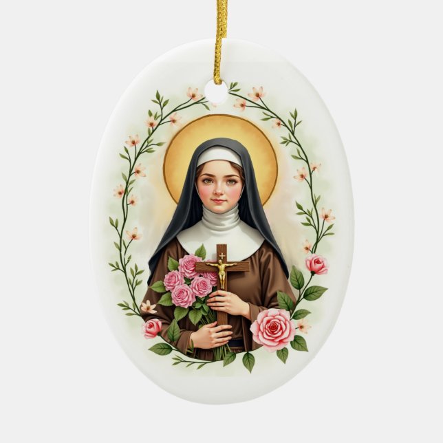 Enfeite Católico de Santa Teresinha de Lisieux (Frente)