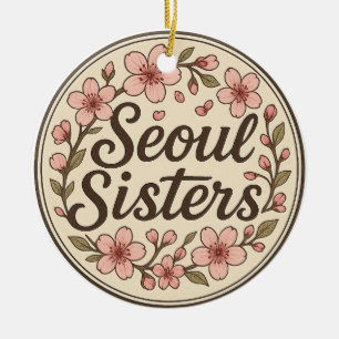 Enfeite Cerâmico de Memória de Viagem Seoul Sister