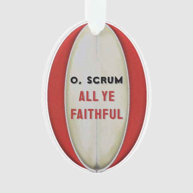 Enfeite Cerâmico Personalizado de Rugby (Frente)