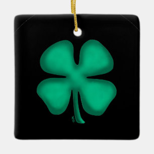 Enfeite cerâmico quadrado Black Irish