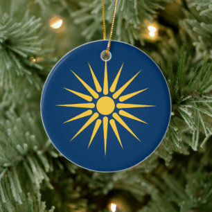 Enfeite com a bandeira da Macedônia, Grécia