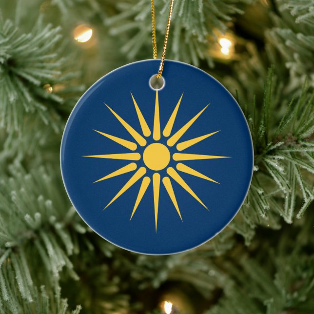 Enfeite com a bandeira da Macedônia, Grécia (Árvore)