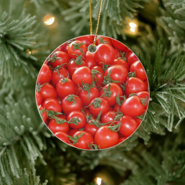 Enfeite com Muitos Tomates Cereja (Árvore)