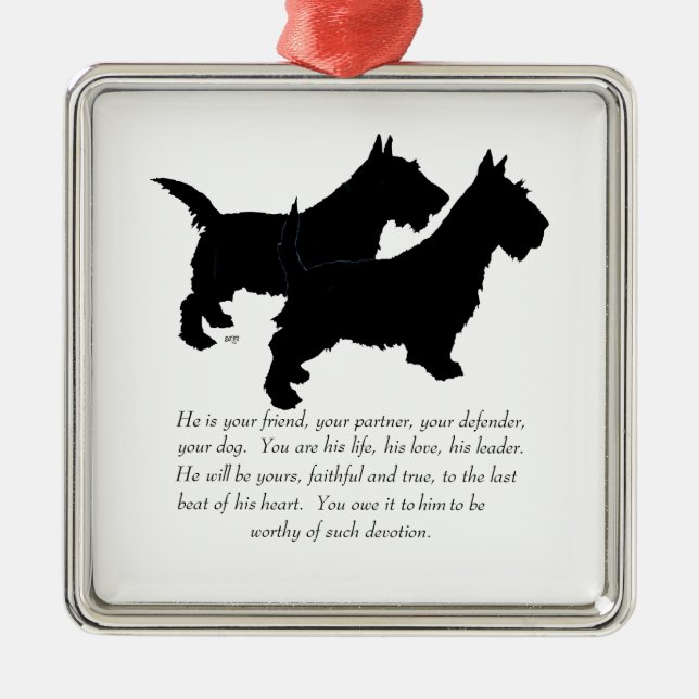Enfeite Comemorativo Scotties - MACHO (Frente)