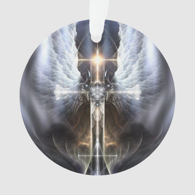 Enfeite Cruzado de Anjo Pesado (Frente)