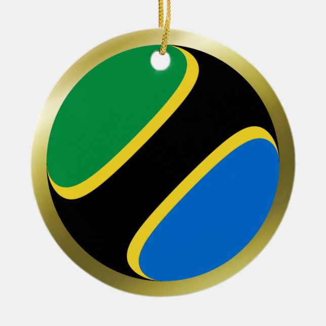 Enfeite da Bandeira da Tanzânia (Frente)