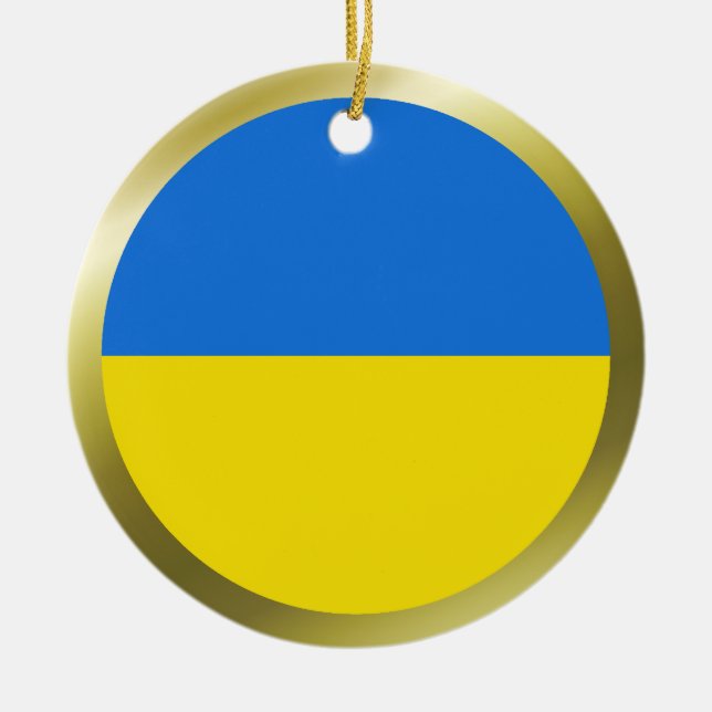 Enfeite da Bandeira da Ucrânia (Frente)