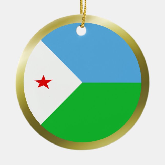Enfeite da Bandeira do Djibuti (Frente)