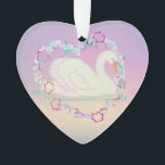 Enfeite da Princesa Swan<br><div class="desc">Um cisne de areia cercado com uma coroa em forma de coração sobre fundo lilático. Este produto foi projetado para se enfrentarem! Comprar sete para 7 Nadem! *Visite o Fun4UDescarnece as coleções para combinar os produtos Swan Princess!</div>