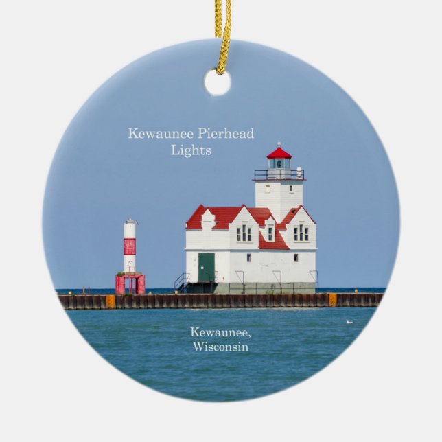 enfeite das luzes do cais de Kewaunee (Frente)
