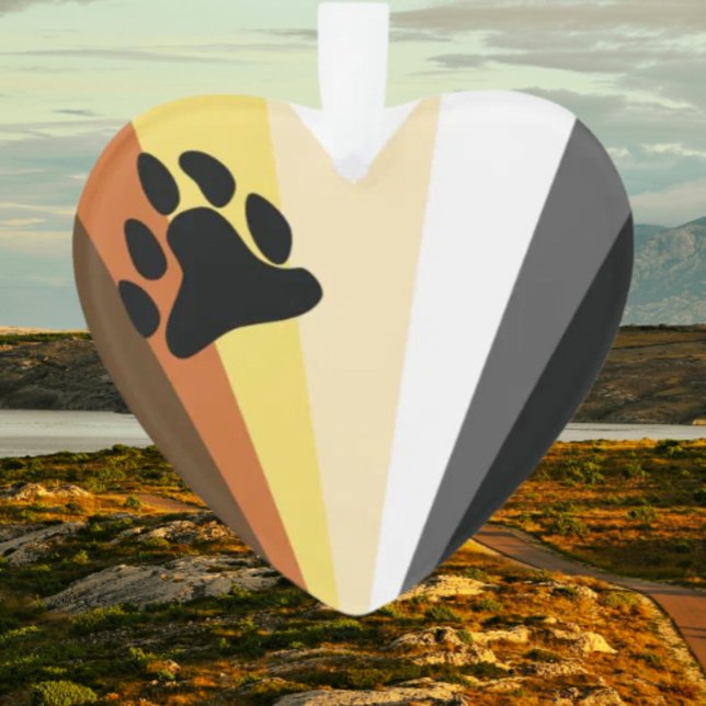 Enfeite de Acrílico Bear Pride Heart (Criador carregado)
