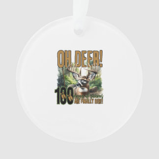 Enfeite de Acrílico Oh Deer 100 Dias de Escola Hu