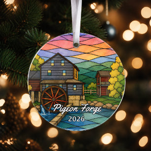 Enfeite de Acrílico Personalizado de Pigeon Forge,