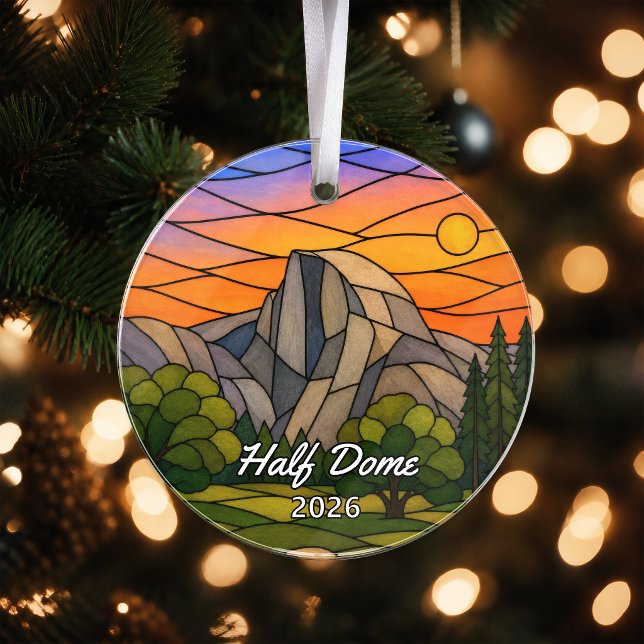 Enfeite de acrílico personalizado Yosemite Half Do (Criador carregado)