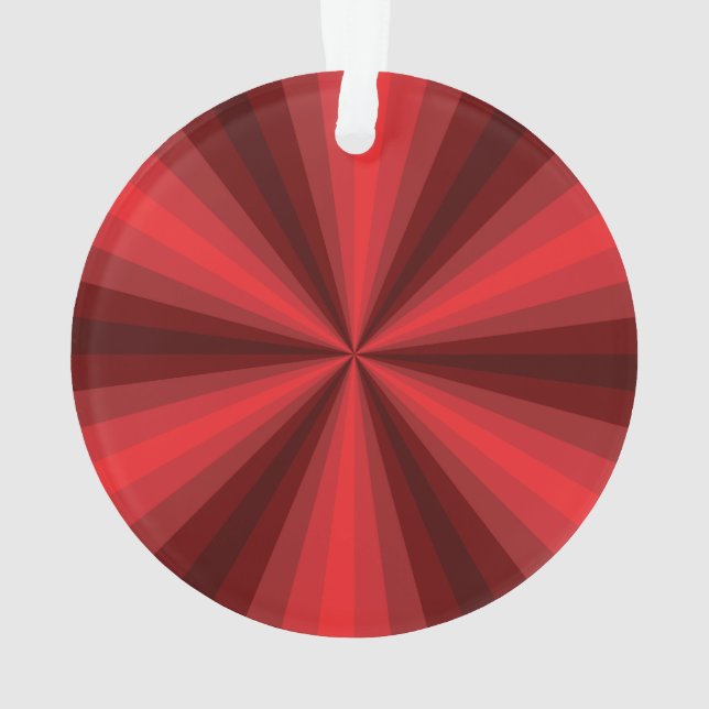 Enfeite de Acrílico Vermelho Ilusão Óptica (Verso)