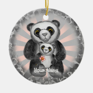 Enfeite de Amor de Urso Panda