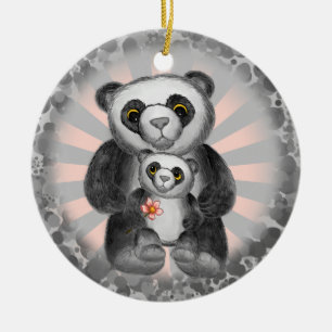 Enfeite de Amor de Urso Panda