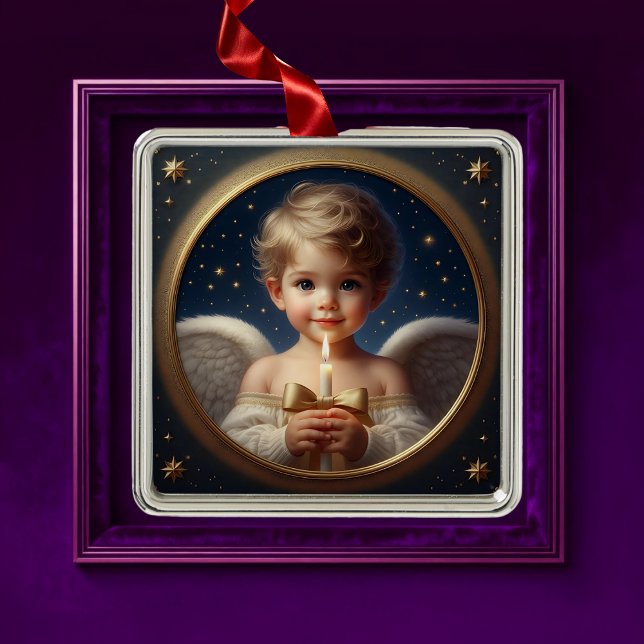 Enfeite de Anjo de Natal com Vela (Criador carregado)