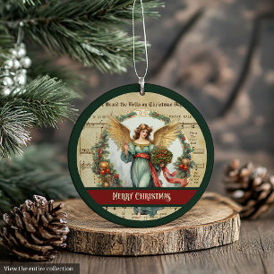 Enfeite de Anjo Vintage Nostálgico de Natal