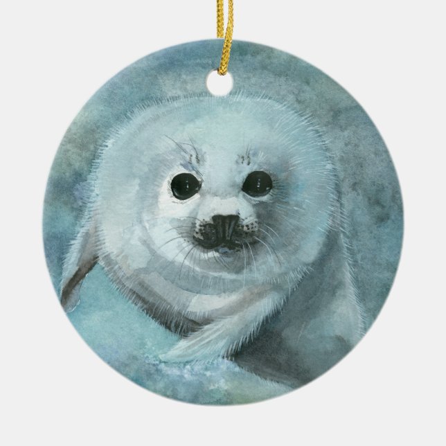 Enfeite de Arte de Foca-da-Groenlândia (Frente)
