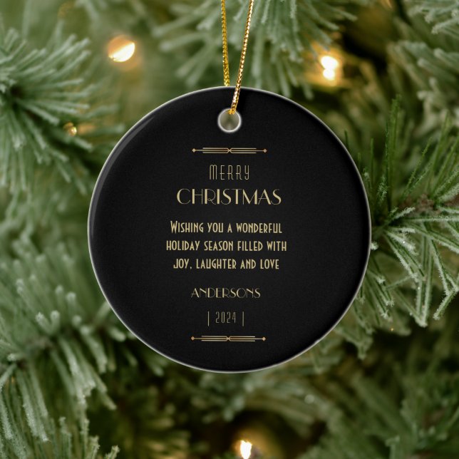 Enfeite de árvore de Natal art déco elegante e sof (Árvore)