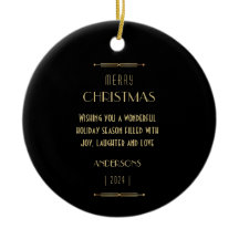 Enfeite de árvore de Natal art déco elegante e sof