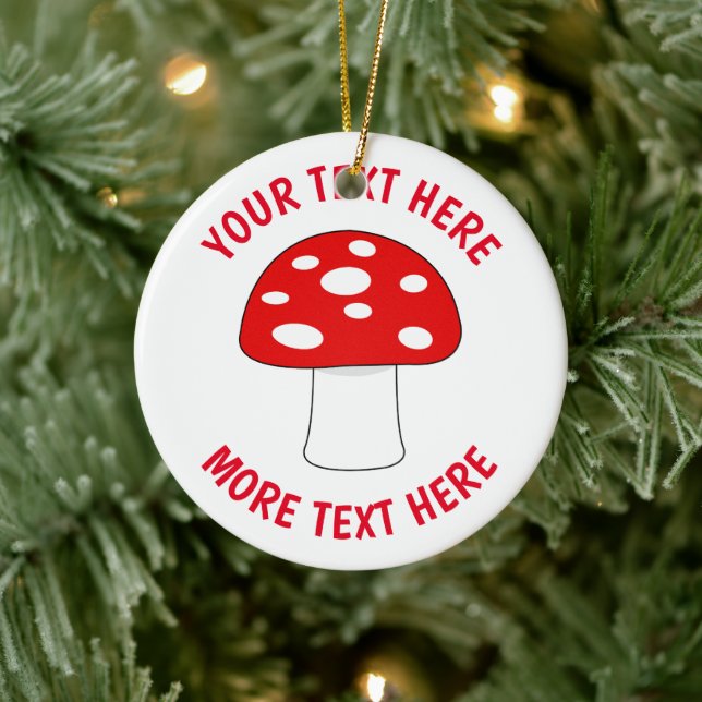 Enfeite de árvore de Natal personalizado de cogume (Árvore)