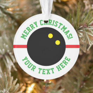 Enfeite de árvore de Natal presente bola de Squash