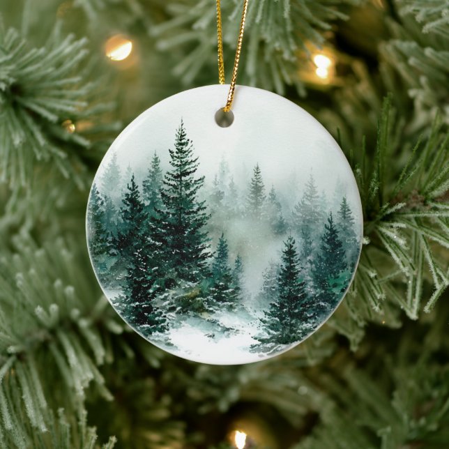 Enfeite de Árvores Nevadas de Pinheiro de Natal (Árvore)