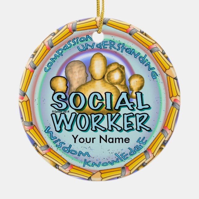 Enfeite de Assistente Social (Frente)