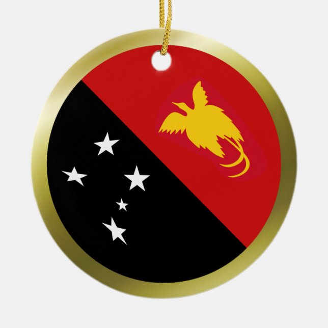Enfeite de Bandeira da Papua-Nova Guiné (Frente)
