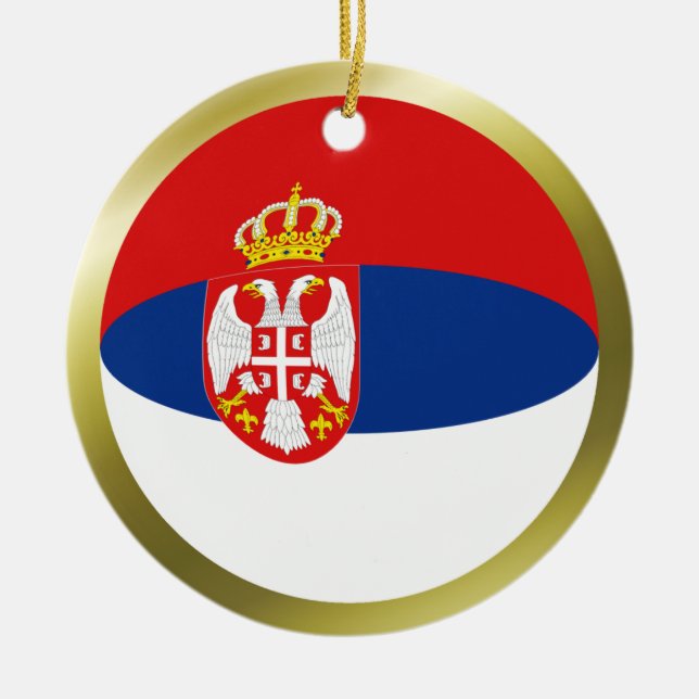 Enfeite de Bandeira da Sérvia (Frente)