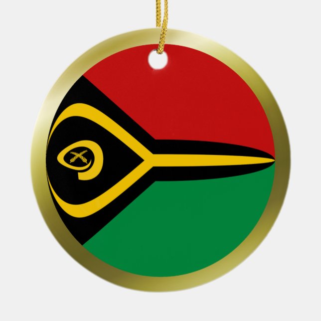 Enfeite de Bandeira de Vanuatu (Frente)