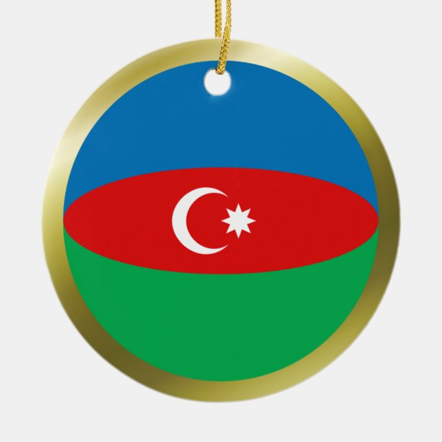 Enfeite de Bandeira do Azerbaijão (Frente)