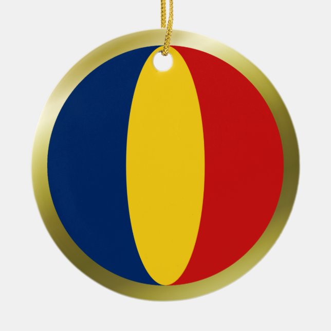 Enfeite de Bandeira do Chade (Frente)