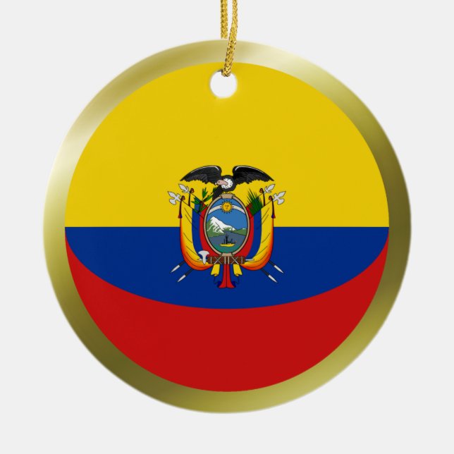 Enfeite de Bandeira do Equador (Frente)